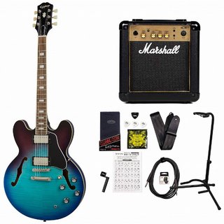 Epiphone Inspired by Gibson ES-335 Figured Blueberry Burst (BBB) エピフォン ES335 MarshallMG10アンプ付属エレ