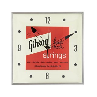 GibsonVintage Lighted Wall Clock， Handmade Strings [GA-CLK4]