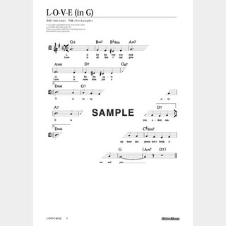 楽譜L-O-V-E（in G）