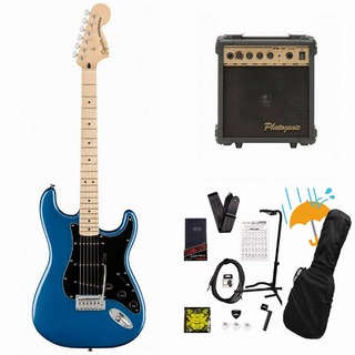 Squier by Fender Affinity Series Stratocaster Maple FB BK PG Lake Placid Blue エレキギター PG-10アンプ付属エレキギタ