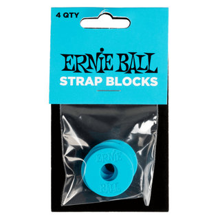 ERNIE BALL 5619 STRAP BLOCKS 4PK BLUE ゴム製 ストラップブロック ブルー 4個入り