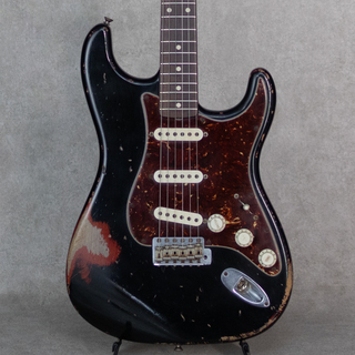 Fender Custom Shop MBS 1962 Stratocaster Heavy Relic Black Overlay Seminole Red Built by Jason Smith