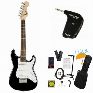 Squier by FenderMini Strat Laurel FB Black ミニギター エレキギター GP-1アンプ付属エレキギター初心者セットR【WEBSHOP