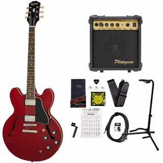 EpiphoneInspired by Gibson ES-335 Cherry (CH) エピフォン セミアコ ES335 PG-10アンプ付属エレキギター初心者セ