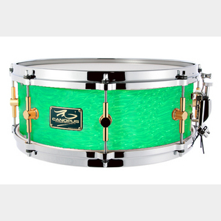 canopusThe Maple 5.5x14 Snare Drum Signal Green Ripple