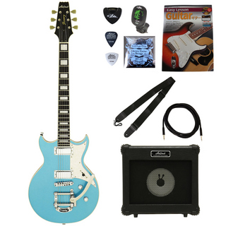 Aria Pro II212-MK2 PHBL Phantom Blue エレキギター アンプ付き 初心者セット