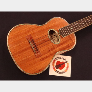Maui MusicDeluxe Curly Koa Tenor with Curly Maple Binding and Paua Shell Inlay #5323