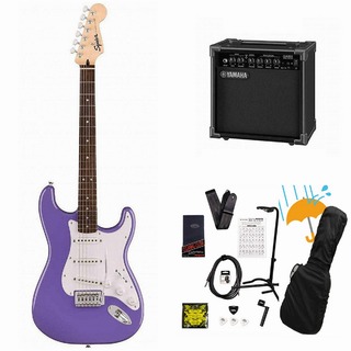 Squier by FenderSonic Stratocaster Laurel FB WH PG Ultraviolet YAMAHA GA15IIアンプ付属初心者セットR【WEBSHOP】