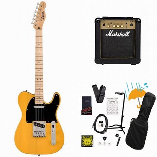 Squier by Fender Sonic Telecaster Maple FB BK PG Butterscotch Blonde Marshall MG10アンプ付属エレキギター初心者セットR