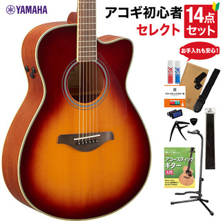 YAMAHA FSC-TA BS アコースティックギター 教本・お手入れ用品付きセレクト15点セット