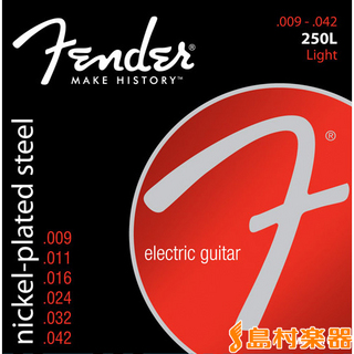 Fender 250L エレキギター弦 ライトゲージ 009-0420730250403
