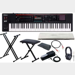 Roland FANTOM-07 X型キーボードスタンド＆ベンチ＆ケーブル＆ダストカバーセット 【渋谷店】