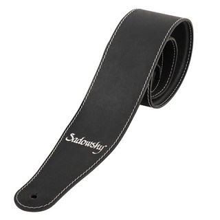 Sadowsky Genuine Leather Bass Strap (Black/Silver)