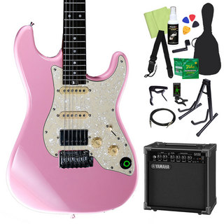 MOOERGTRS S800 エレキギター初心者14点セット 【ヤマハアンプ付き】 Pink