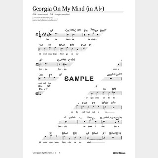 楽譜Georgia On My Mind（移調バージョン in A♭）