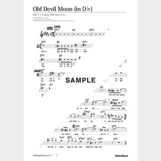 楽譜 Old Devil Moon（in D♭）