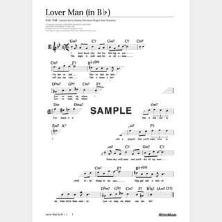 楽譜Lover Man（in B♭）