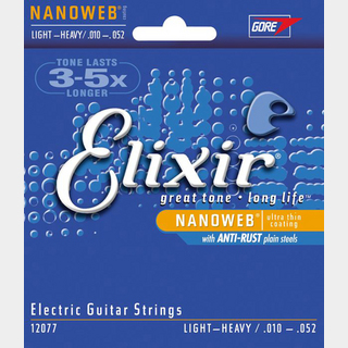 Elixir NANOWEB with ANTI-RUST #12077 Light Heavy 10-52 エレキギター弦 ナノウェブ エリクサー【福岡パルコ店】
