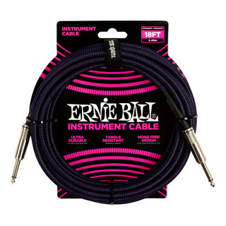 ERNIE BALL アーニーボール 6395 GT CABLE 18' SS PRBK ギターケーブル