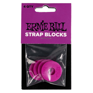 ERNIE BALL STRAP BLOCKS 4PK - PURPLE ストラップブロック