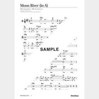 楽譜Moon River（in A）