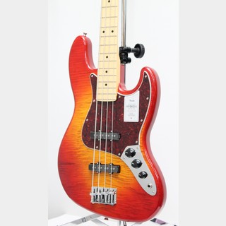 Fender 2024 Collection, Made in Japan Hybrid II Jazz Bass / Flame Sunset Orange Transparent 