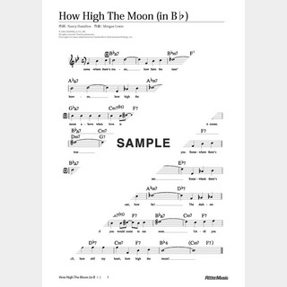 楽譜 How High The Moon（in B♭）