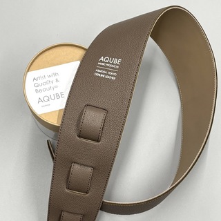 AQUBE ギターストラップスタンダード/L/HEZEL BROWN/Smooth Beige
