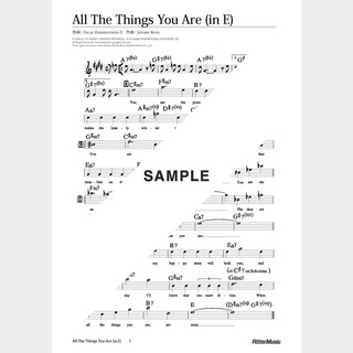 楽譜 All The Things You Are（in E）
