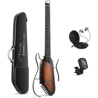 DONNER HUSH-I Sunburst 【アウトレット特価】 トラベルギター ケース/イヤホン/チューナー付属
