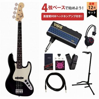 Fender Made in Japan Junior Collection Jazz Bass Rosewood FB Black VOXヘッドホンアンプ3付属エレキベース初心