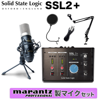 Solid State Logic SSL2+ Marantz MPM-1000J 高音質配信 録音セット コンデンサーマイク