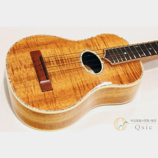 Maui MusicDeluxe Curly Koa Concert with Ivoroid Binding and Paua Shell Inlay 【返品OK】[QK335]