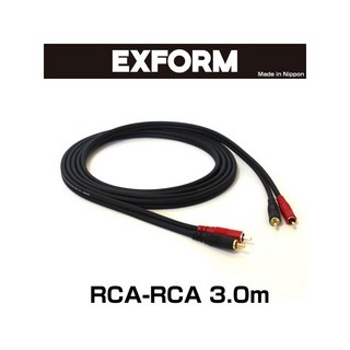 EXFORMSTUDIO TWIN CABLE 2RR-3M-BLK (RCA-RCA 1ペア) 3.0m