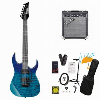 Ibanez GRG120QASP-BGD Blue Gradation  入門用 海外限定モデル  Fender 10Wアンプ付属エレキギター初心者セットR