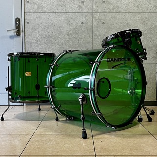 canopus Custom Order Acrylic Kit 26 18 15 "GREEN" Black Nickel Hardware [3-Piece Shell set]