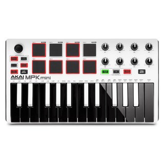 AKAI MPK mini MK2 WHITE (ミニ25鍵USB-MIDIキーボード)【アウトレット特価品】