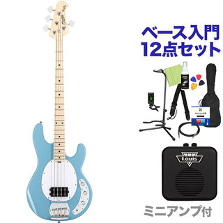 Sterling by MUSIC MAN RAY4-M1 CHB チョッパー・ブルー ベース 初心者12点セット 【ミニアンプ付】 エレキベース