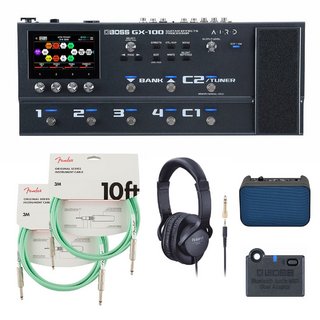 BOSS GX-100 [BT-DUAL + 周辺機器アイテム同時購入ベーシスト向けセット] フェンダー ケーブル(緑) 【WEBSHOP】