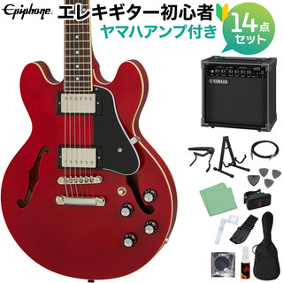 EpiphoneES-339 cherry 初心者14点セット ヤマハアンプ付き セミアコ エレキギター