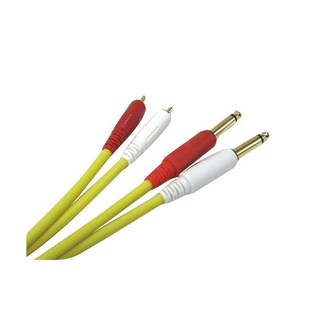 EXFORMCOLOR TWIN CABLE 2RP-1.8M (RCA-PHONE 1ペア) 1.8ｍ (yellow)