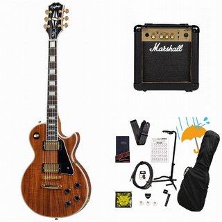 Epiphone Inspired by Gibson Les Paul Custom Koa Natural レスポール カスタム Marshall MG10アンプ付属エレキギタ