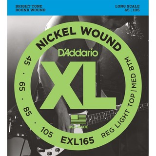 D'AddarioEXL165 ベース弦 ニッケル Long Scale .045-.105