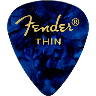 Fender Premium Celluloid 351 Shape Picks Thin Blue Moto 12-Pack