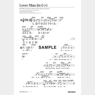 楽譜Lover Man（in G♭）
