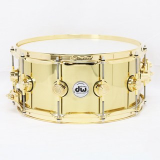 dwDRVN6514SPC [Collector's Series Polished Brass Snare Drum 14×6.5／Gold Hardware]