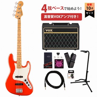 Fender Player II Jazz Bass Maple Fingerboard Coral Red フェンダー VOXアンプ付属エレキベース初心者セット【WE