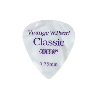 PICKBOY GP-14/075 Vintage Classic White Pearl 0.75mm ギターピック×50枚