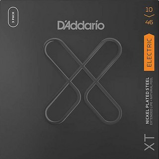 D'Addario XTE1046-3P XT Nickel Regular Light 3 Set Pack (.010-.046)
