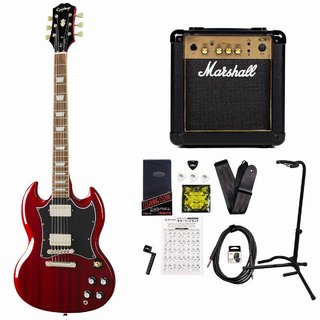 EpiphoneInspired by Gibson SG Standard Heritage Cherry エピフォン エレキギター MarshallMG10アンプ付属エレキ